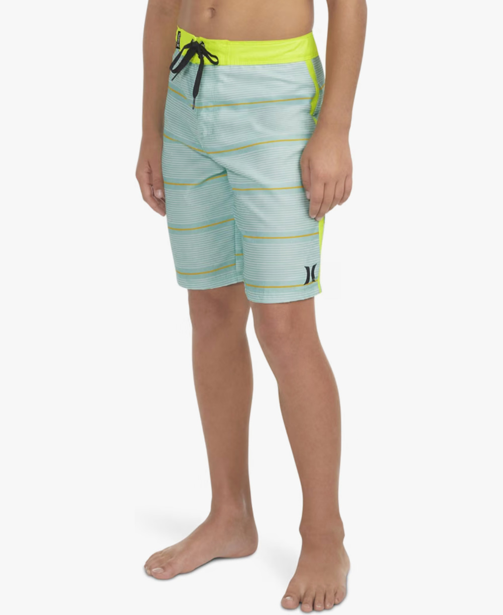 Hurley Boys Swim Trunks Size 18 Shoreline Stretch Striped Board Shorts NWT